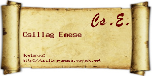 Csillag Emese névjegykártya